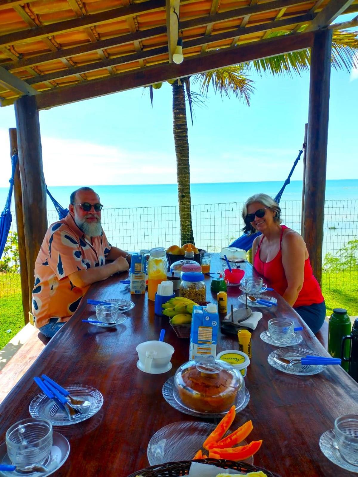 Paraiso Azul Com Vistas Maravilhosas Cumuruxatiba Kültér fotó